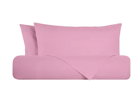 Set copripiumino federe parure copripiumino 100% cotone Made in Italy ROSA