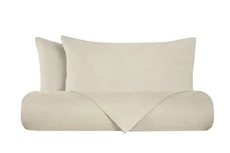 Set copripiumino federe parure copripiumino flanella caldo cotone 100% cotone Made in Italy SABBIA