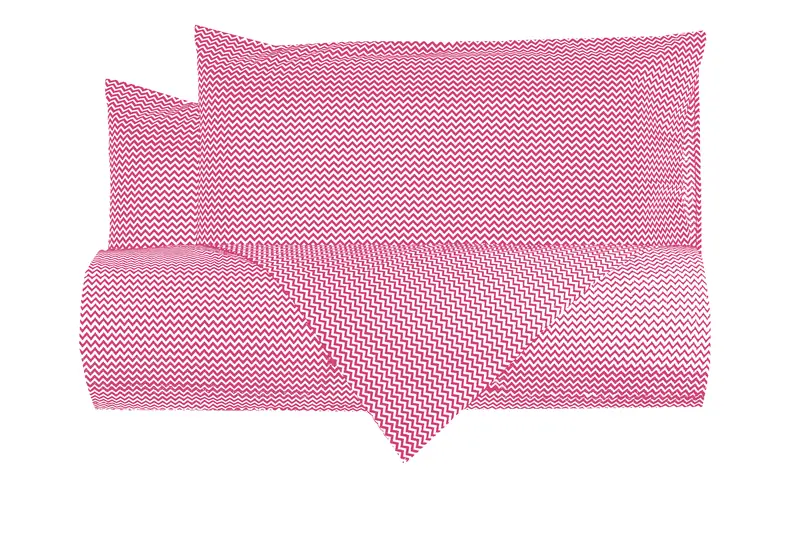 Set copripiumino federe parure copripiumino stampa digitale 100% cotone Made in Italy ZIG ZAG LIPSTICK