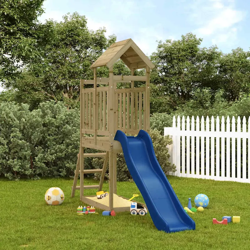 Set da Gioco in Legno per Bambini con Scivolo, Scaletta e Sabbiera