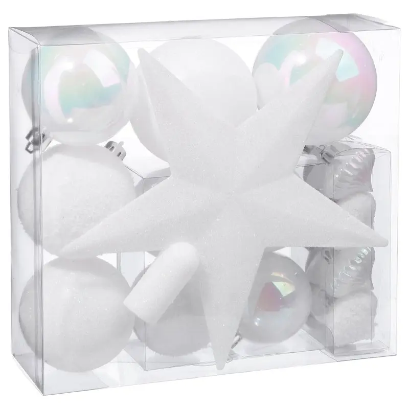 Set di 18 palline di natale bianco | rohome