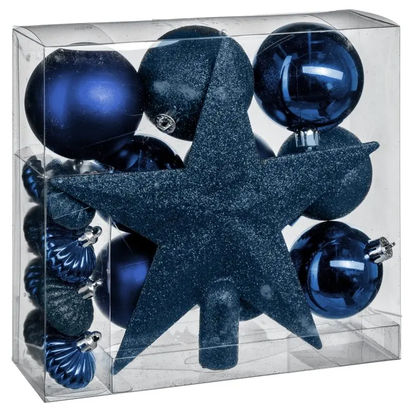 Set di 18 palline di natale blu | rohome