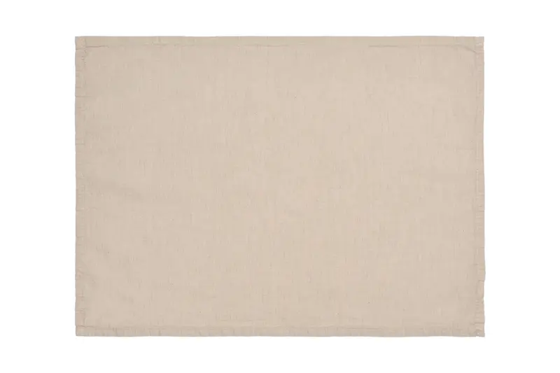 Set di 2 tovagliette americane colazione coppia tovagliette 35 X 50 CM in misto lino tinta unita morbide resistenti eleganti made in italy NATURALE MELANGE