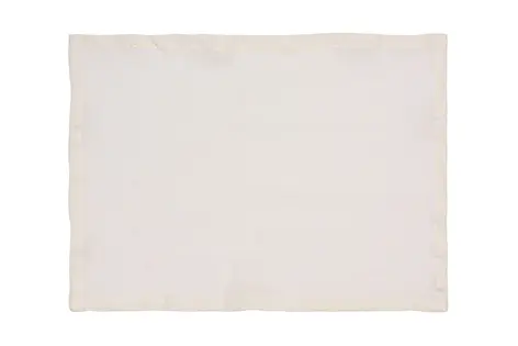 Set di 2 tovagliette americane coppia tovagliette 35 X 50 CM in 100% puro lino lavato delavè stone washed morbido resistente elegante made in italy AVORIO