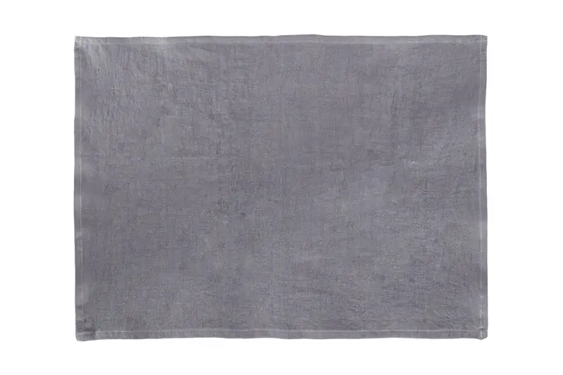 Set di 2 tovagliette americane coppia tovagliette 35 X 50 CM in 100% puro lino lavato delavè stone washed morbido resistente elegante made in italy GRIGIO TIFONE