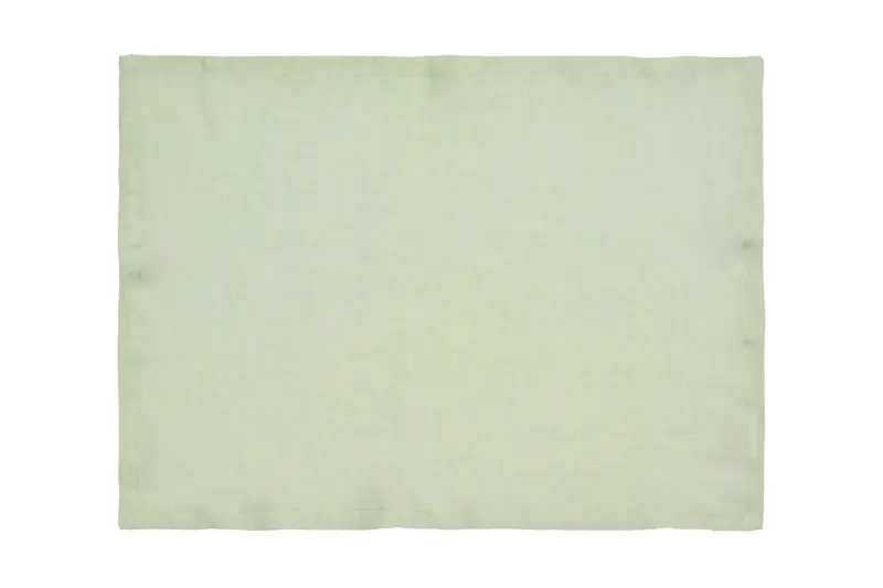 Set di 2 tovagliette americane coppia tovagliette 35 X 50 CM in 100% puro lino lavato delavè stone washed morbido resistente elegante made in italy VERDE MENTA