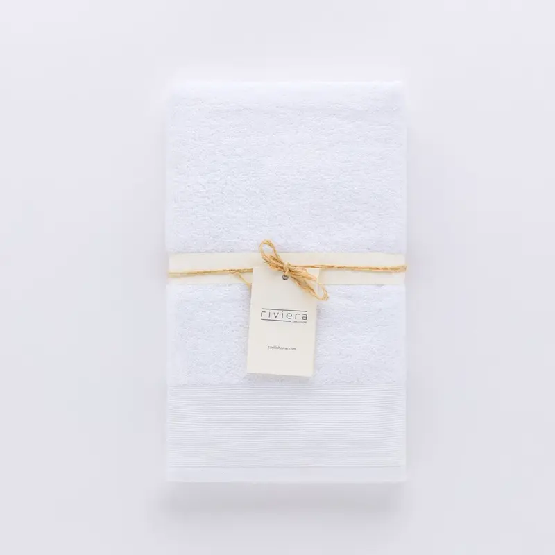 Set Glamour 1 asciugamano viso più 1 ospite bianco | Rohome