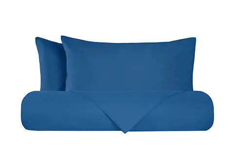 Set Letto federe parure Letto flanella caldo cotone 100% cotone Made in Italy BLU