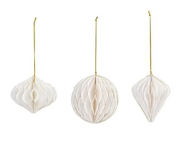 Set sfere bianche h 8 / 10 cm