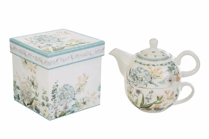 Set teiera con tazza in porcellana provenza | Rohome