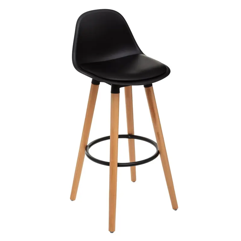 Sgabello bar scandinavo nero | rohome