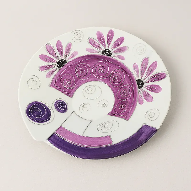 Sharon Centrotavola Porcellana Limoges Kaiser Dipinto a Mano Ø 25 cm
