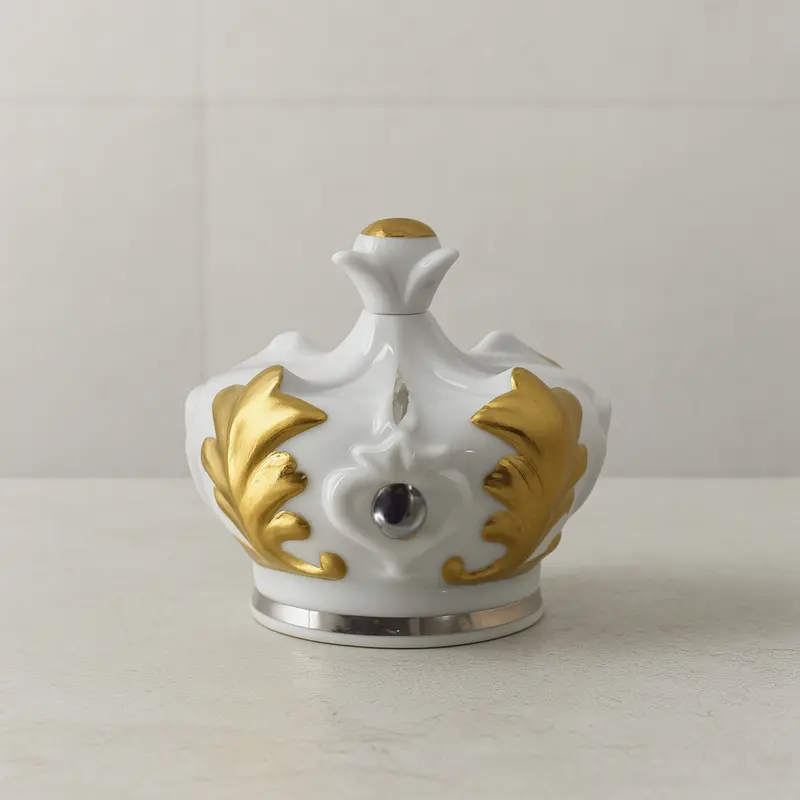 Sharon Corona Diffusore Porcellana Bianco Oro H15 cm