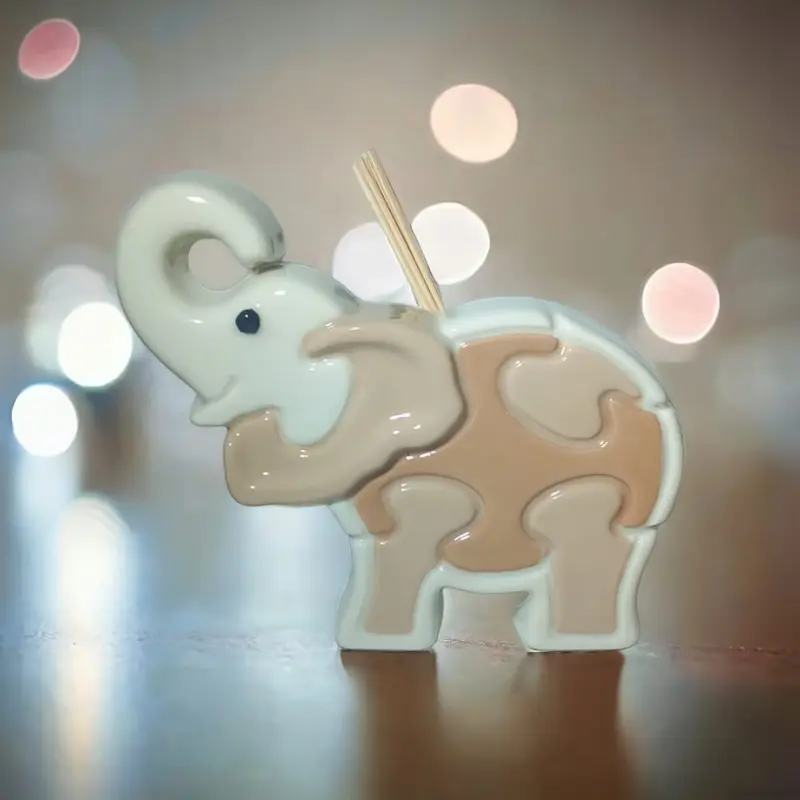 Sharon Diffusore Puzzle Elefante Porcellana H13x14 cm