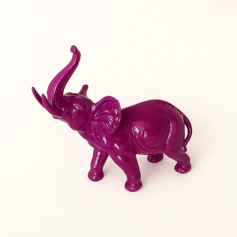 Sharon Elefante Portafortuna Porcellana Fuxia 22x17 cm