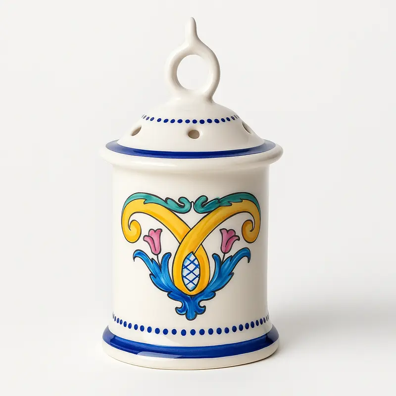 Sharon Lanterna Ceramica Capri Porta Candela H14x9 cm