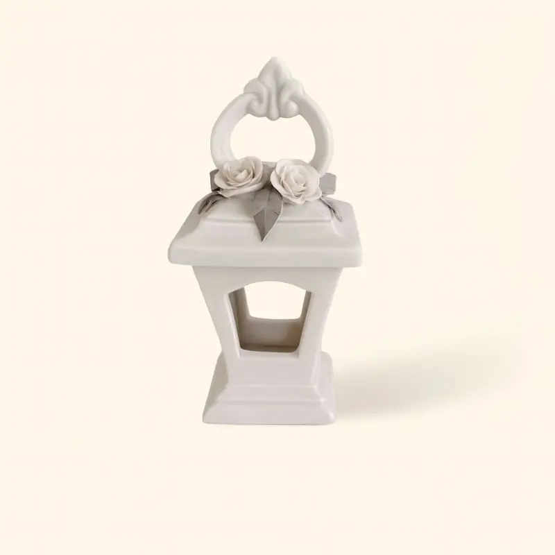 Sharon Lanterna Porcellana Capodimonte Artigianale H16x9 cm