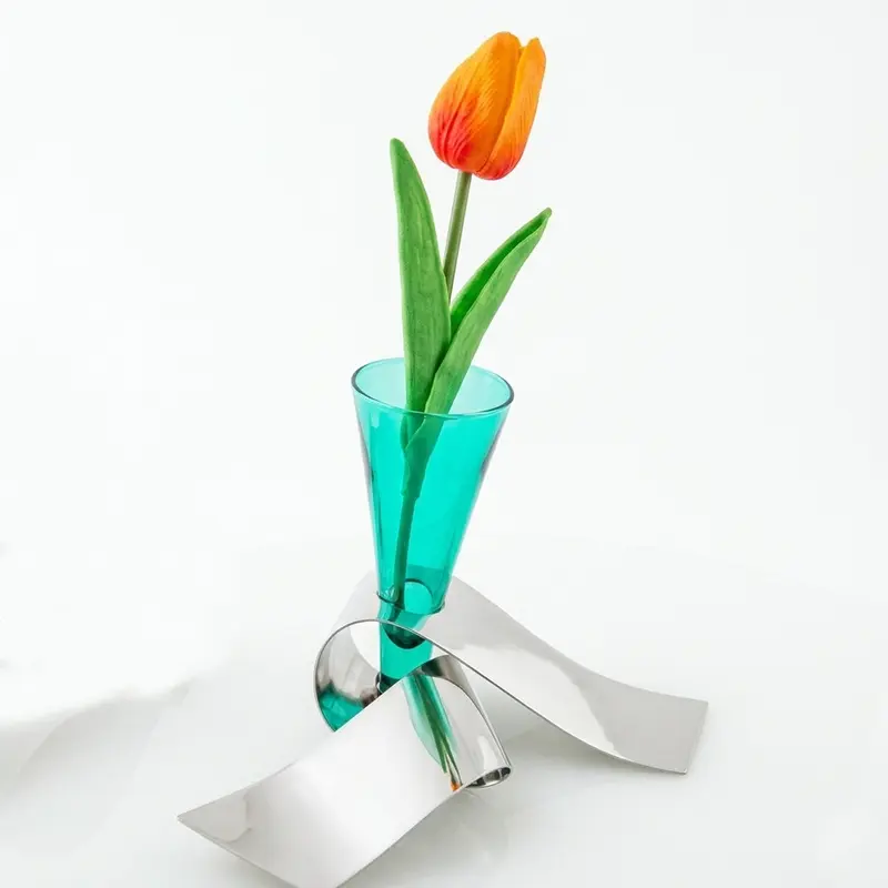 Sharon Onda Rolls Metallo Cromo Design H13x20 cm