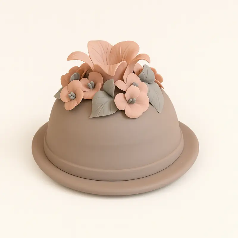Sharon Porta Candele Ceramica Capodimonte H 9×11 cm