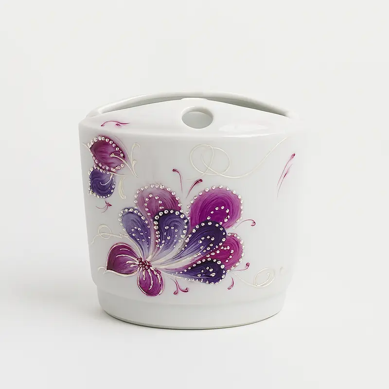 Sharon Porta Spazzolini Porcellana Bagno 12×10,5×6,5 cm