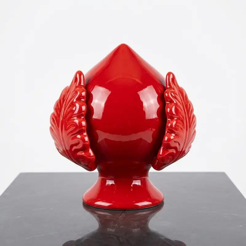 Sharon Pumo Portafortuna Ceramica Rosso H12 cm