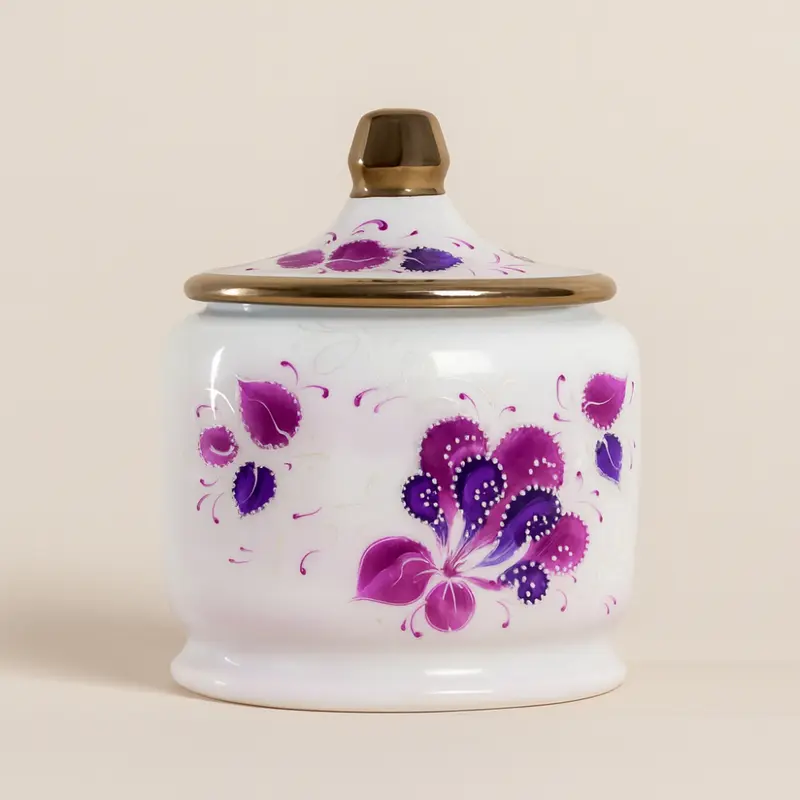 Sharon Scatola Porcellana Limoges Dipinta a Mano H 22x18