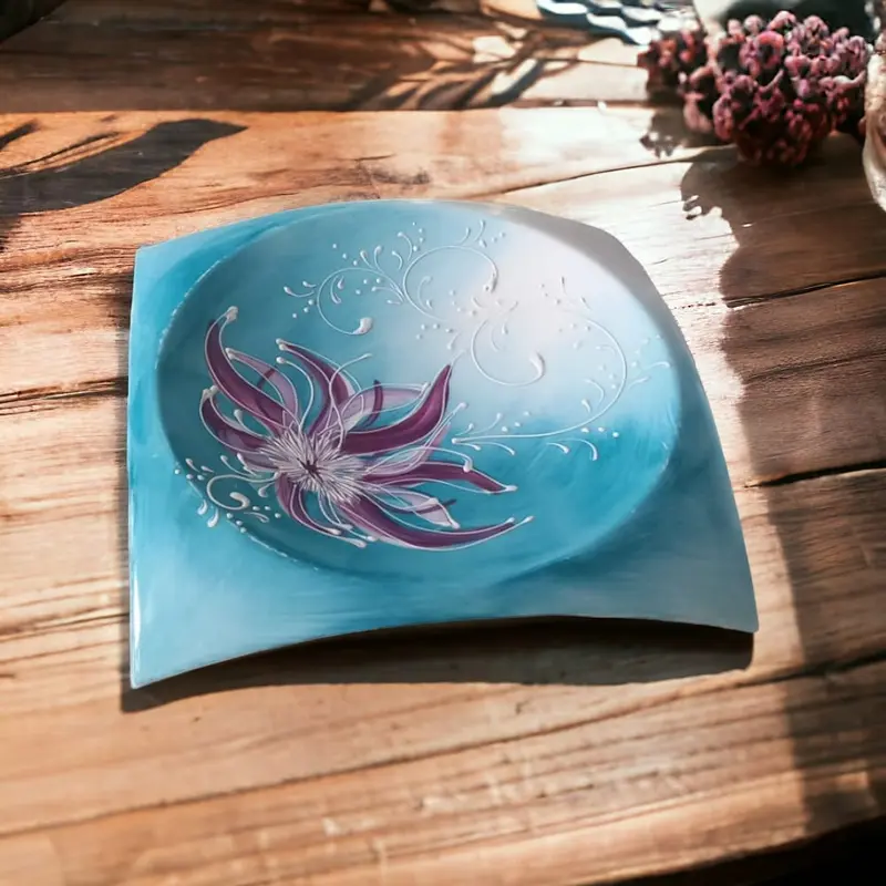 Sharon Svuotatasche Porcellana Limoges Decorato Mano 18x18 cm