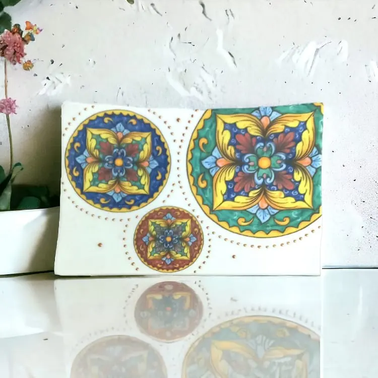 Sharon Vide Poche Porcellana Amalfi Stile Mediterraneo 15x10 cm