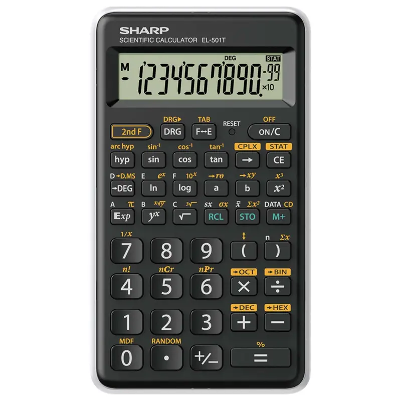 Sharp EL-501T calcolatrice Tasca Calcolatrice scientifica Nero, Bianco