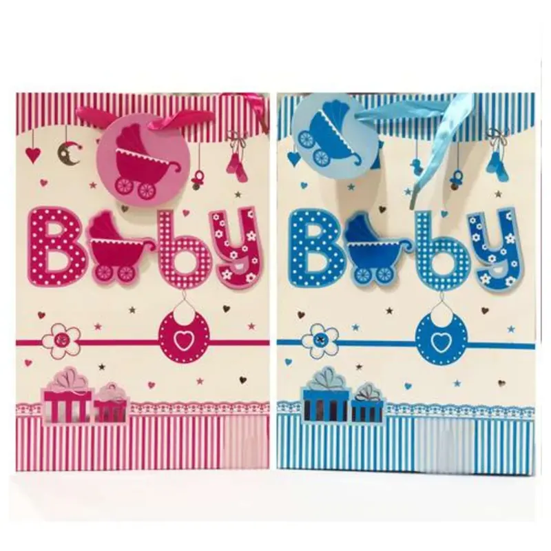 Shopper Baby 19X28X12Cm Rosa/Azzurro X12