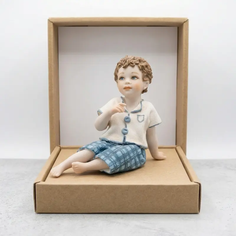 Sibania Statuina in ceramica Rocco H 8 Cm