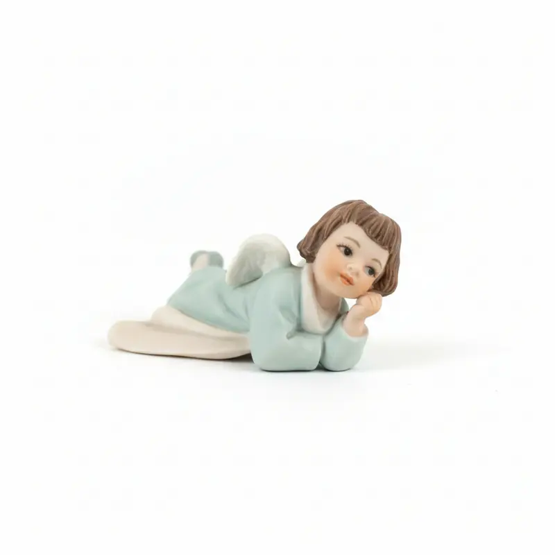 Sibania Statuina Porcellana Angelo Microel 9.5 Cm