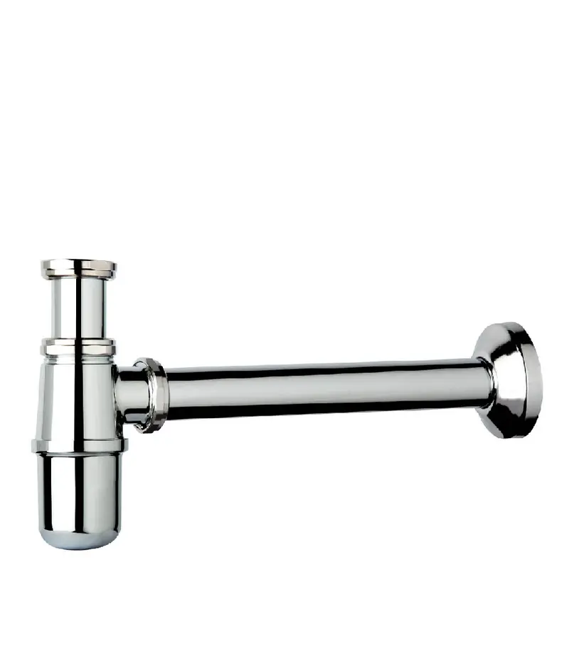 Sifone a Bottiglia In Ottone Cromato Per Lavabo e Bidet 1"