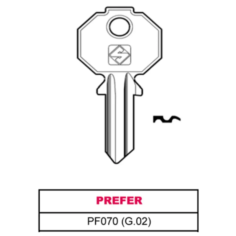 Silca Chiave Asc Pf070 (G.Vac 0) Prefer - 20 Pz