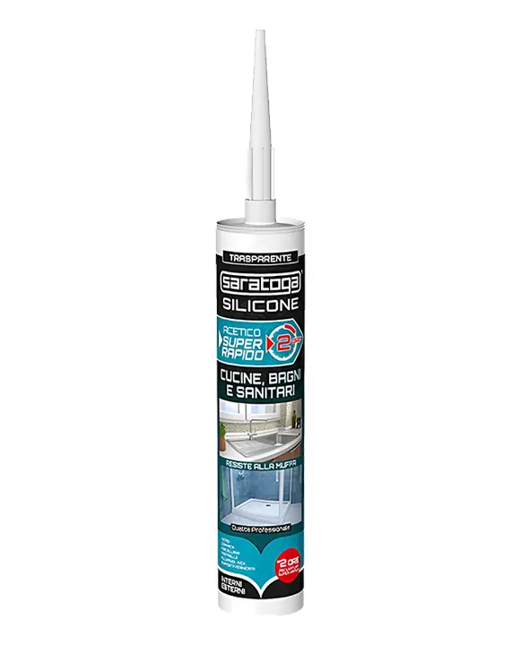 Silicone ACETICO SUPER RAPIDO Trasparente ml 280 - Saratoga