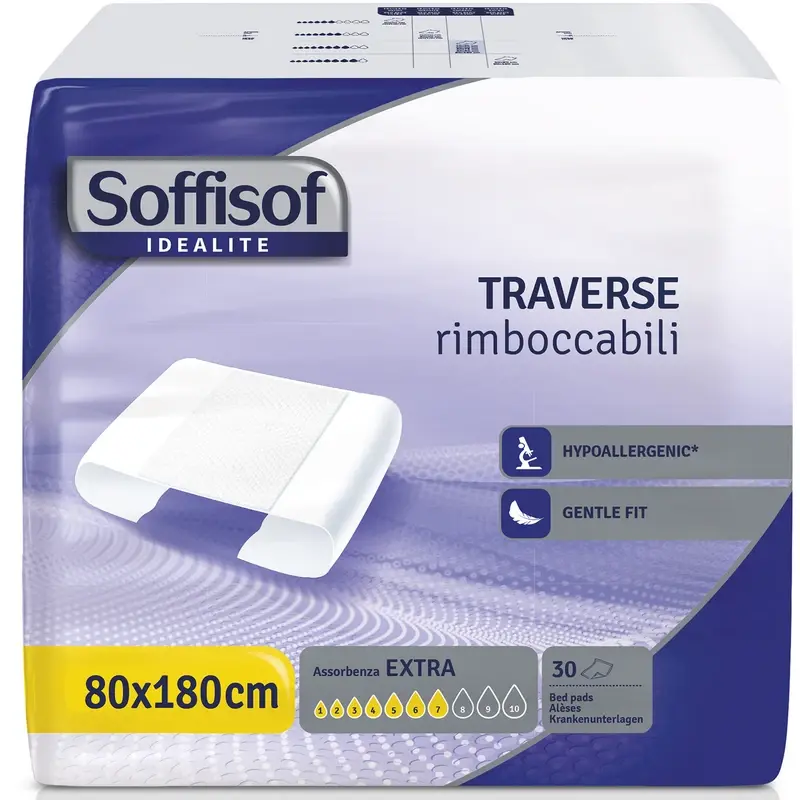 SOFFISOF TRAVERSE IDEALITE 80x180 RIMBOCCABILE ASSORBEZA EXTRA 30 PZ DISPOSITIVO MEDICO CE DI CLASSE 1