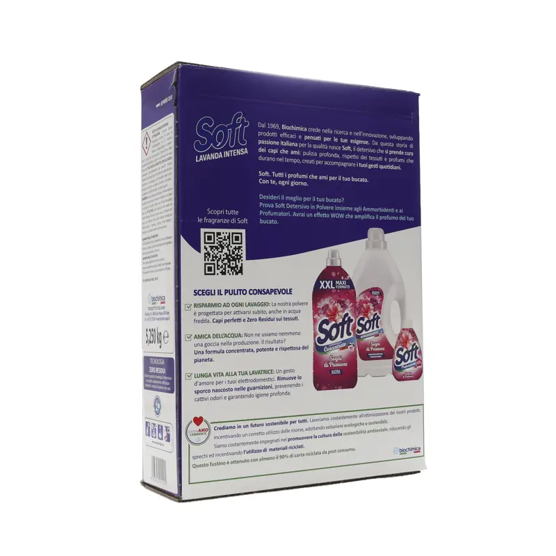 SOFT DETERSIVO BUCATO LAVATRICE IN POLVERE LAVANDA IGIENIZZANTE FUSTONE 105 LAVAGGI KG 5,250