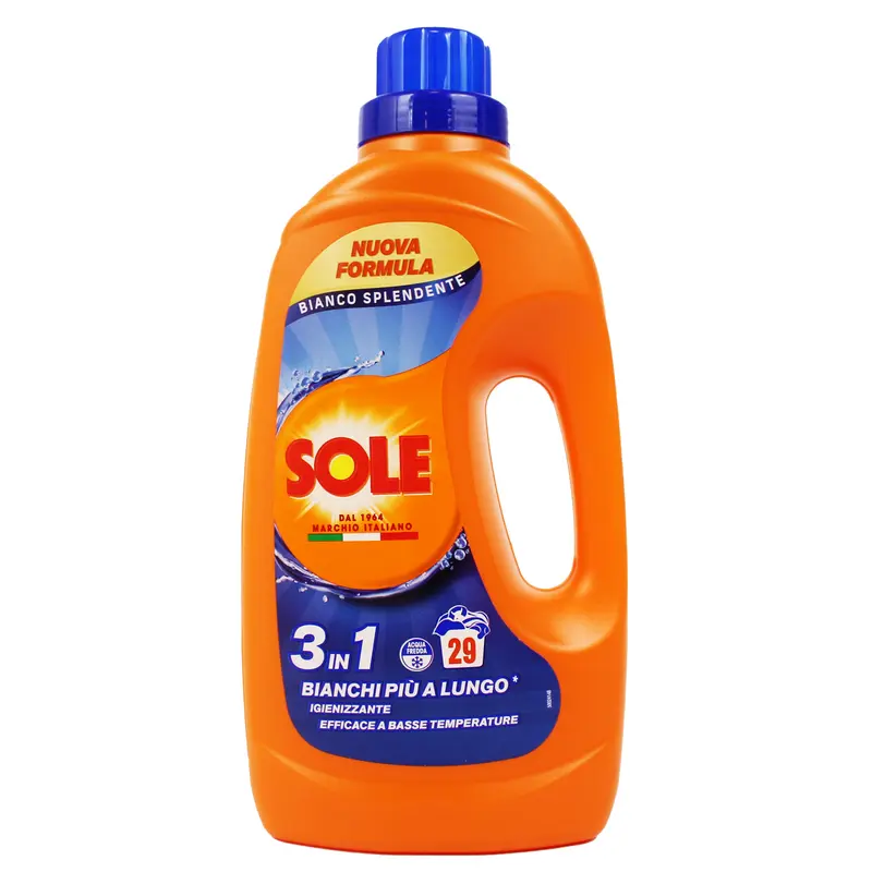 SOLE DETERSIVO LIQUIDO BUCATO LAVATRICE BIANCO SPLENDENTE 29 LAVAGGI LT 1,305