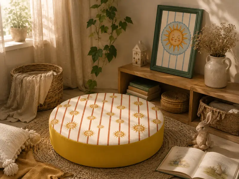 Soleil Round Floor Cushion