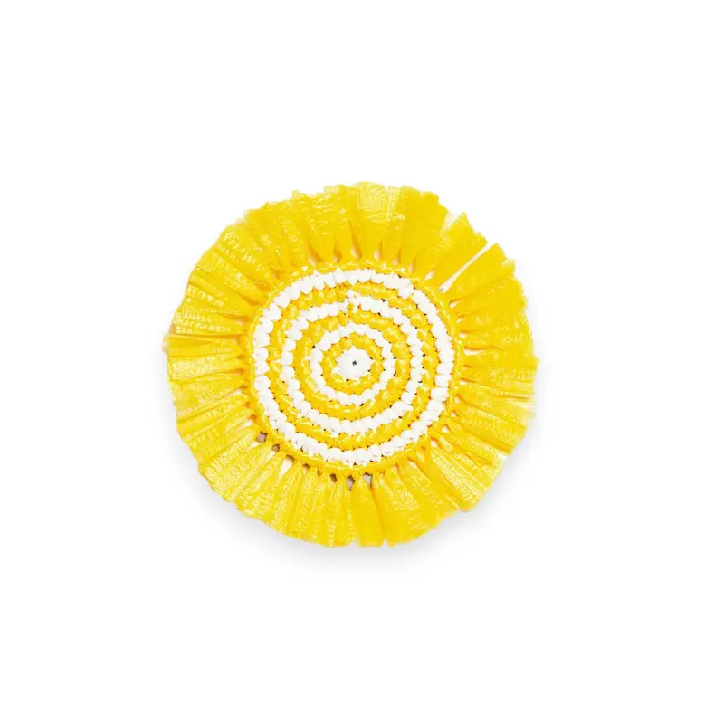 Sottobicchiere intrecciato giallo