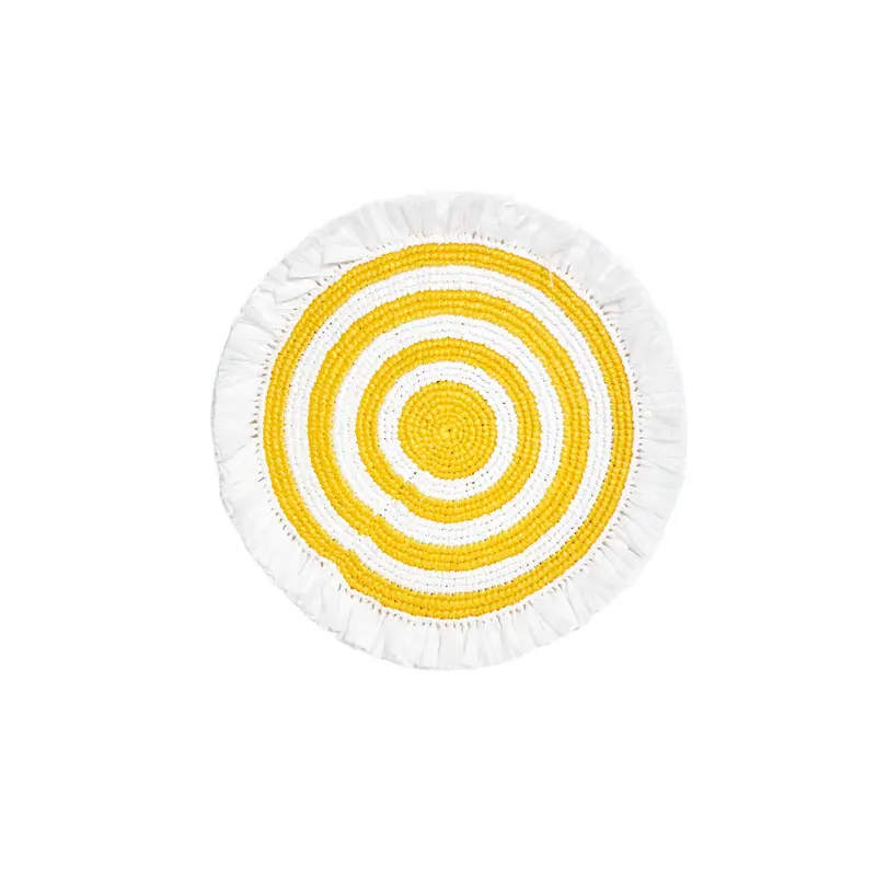 Sottopiatto intrecciato giallo