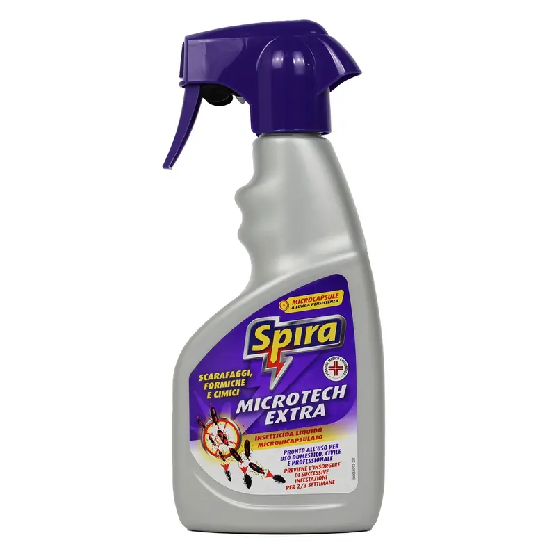 SPIRA INSETTICIDA MICROTECH EXTRA LIQUIDO MICROINCAPSULATO SCARAFAGGI, FORMICHE E CIMICI 400 ML