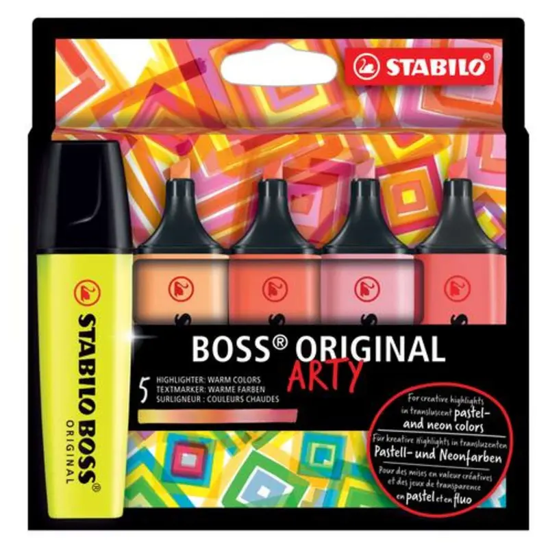 STABILO BOSS ORIGINAL evidenziatore 5 pz Punta smussata Multicolore