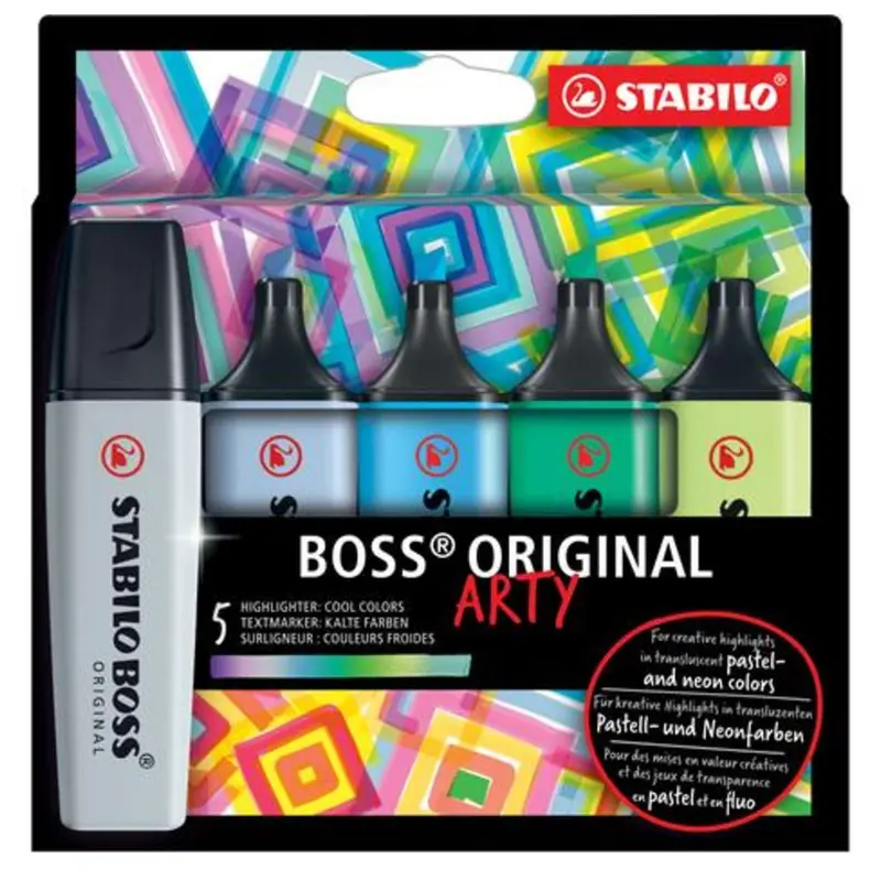 STABILO BOSS ORIGINAL evidenziatore 5 pz Punta smussata Multicolore