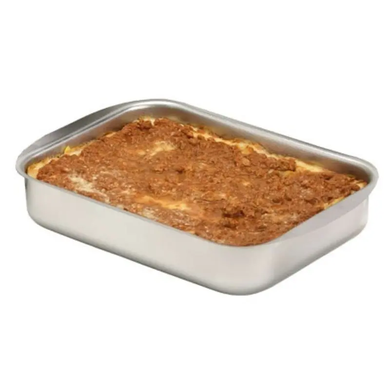 Stampo Teglia Rettangolare Lasagna Lasagnera Acciaio Inox - 30X22Xh6 Cm