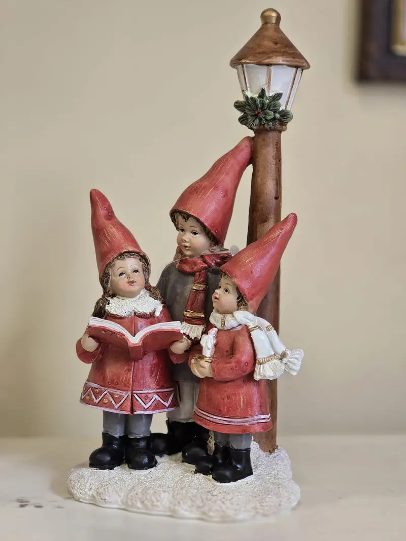 Statuetta decorativa coro di natale 11x8x21 cm