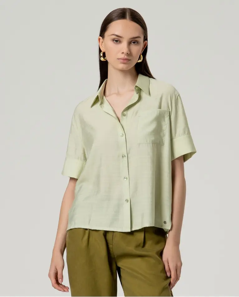 Surkana - Camicetta boxy Kiwi - L