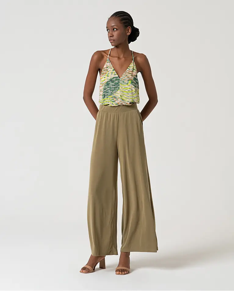 Surkana - Pantalone modal Kaki - S