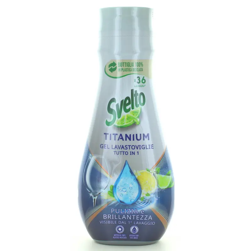 SVELTO GEL LAVASTOVIGLIE TUTTOin1 CRYSTAL SHINE 36 LAVAGGI 640 ML
