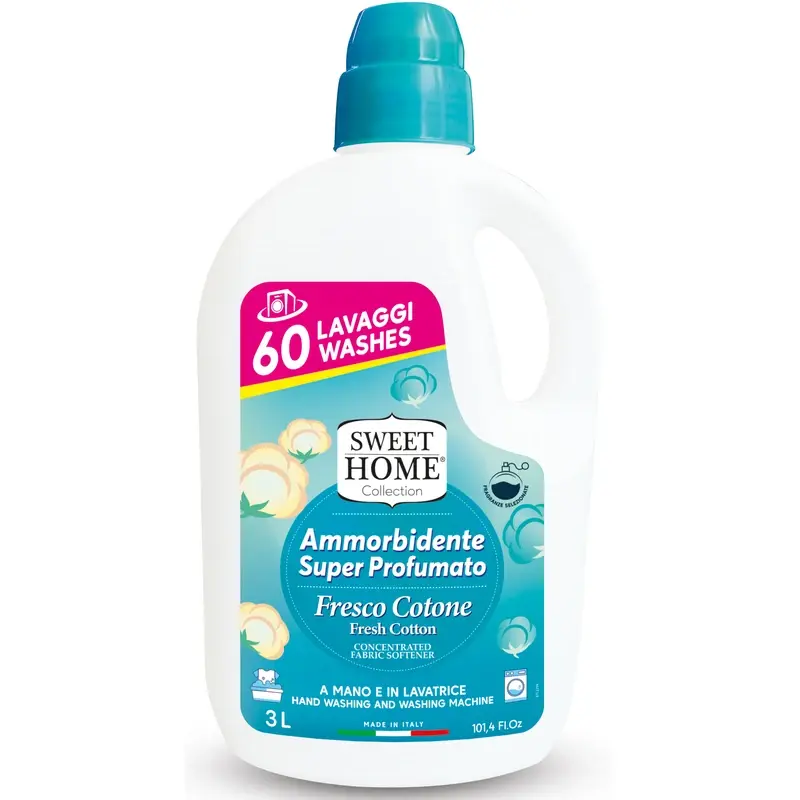 SWEET HOME AMMORBIDENTE SUPER PROFUMATO FRESCO COTONE 60 LAVAGGI 3 LITRI